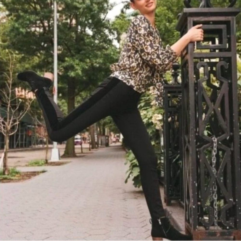 Madewell Velvet Tuxedo Stripe Black  Skinny Jeans